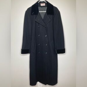 Vintage Eska Long Black Overcoat